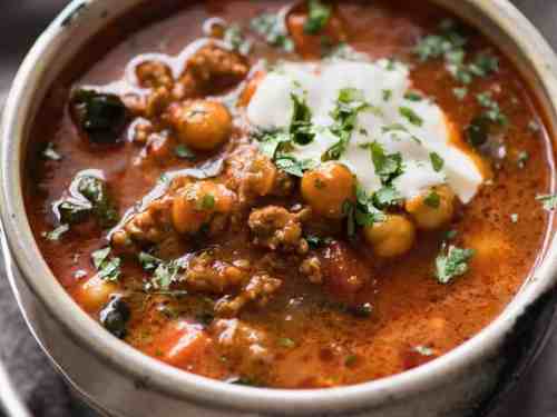 lamb shawarma chickpea soup